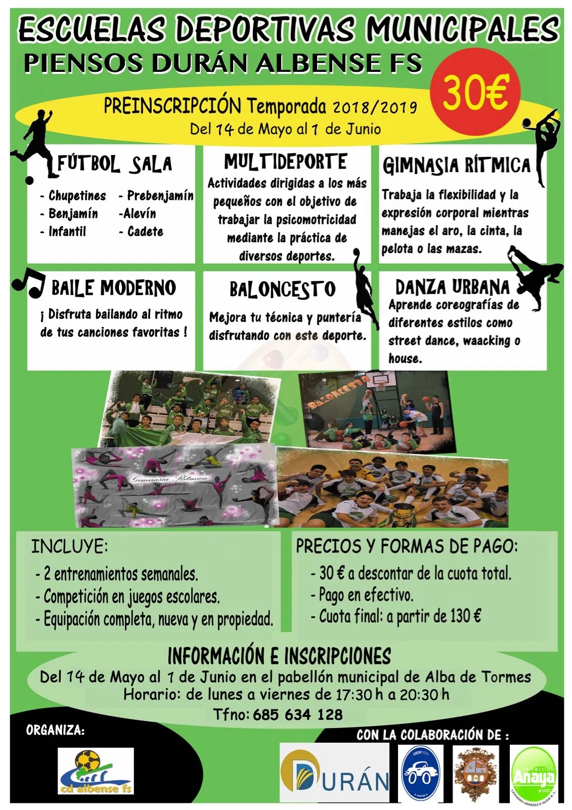 Foto 2 - Abiertas las preinscripciones de las Escuelas Piensos Dur&aacute;n Albense 2018/2019