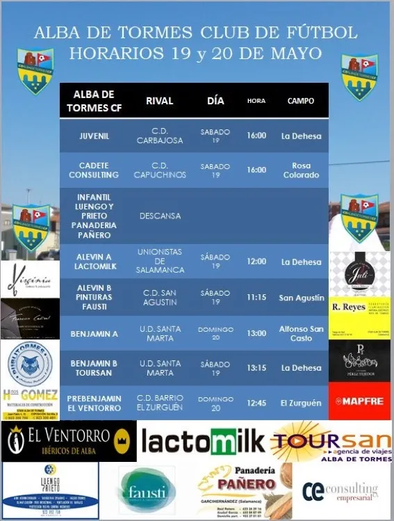 Foto 2 - Horarios de la jornada para el Alba de Tormes CF