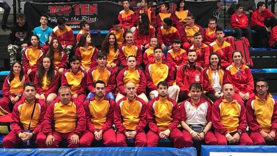 Equipo de Castilla y León en el campeonato de Kickboxing.