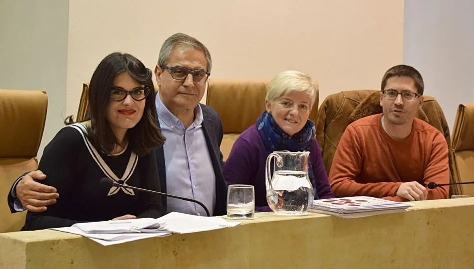 Concejales de Ganemos Salamanca, antes de un pleno