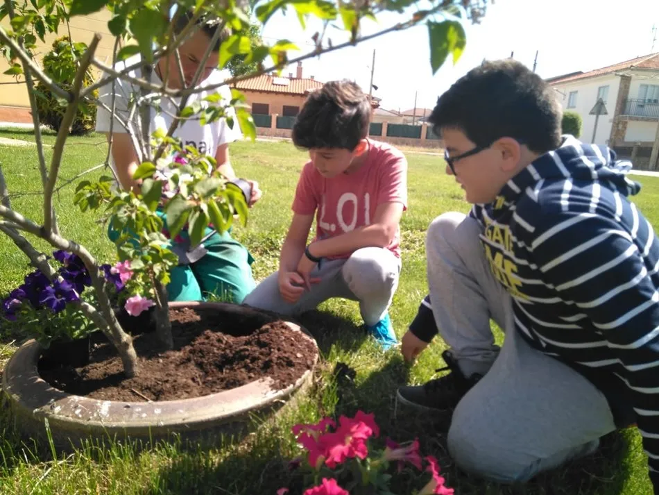 Foto 10 - Los ni&ntilde;os disfrutan de la jardiner&iacute;a