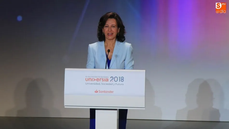 Ana Botín interviene en la clausura de Universia. Foto: Alberto Martín