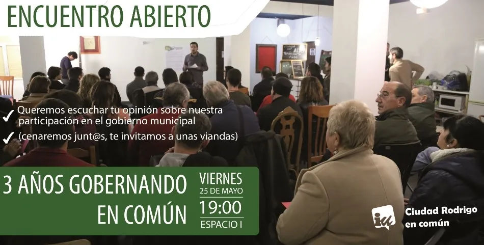 IU organiza un encuentro ciudadano para valorar su participación en el Equipo de Gobierno  