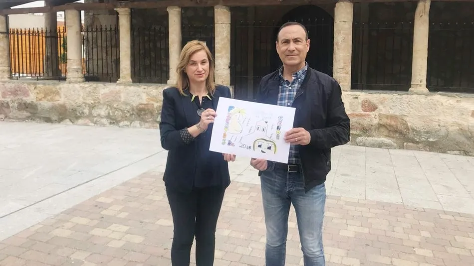 La concejala de Fiestas, Teresa Sánchez, y el alcalde, Pedro Samuel Martín