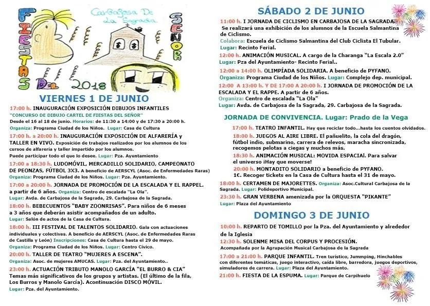 Foto 2 - M&uacute;sica, arte, cultura y solidaridad se combinan en el programa de las Fiestas del Se&ntilde;or de...