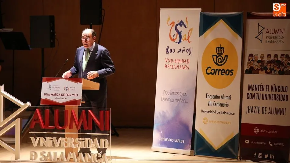 El presidente de Iberdrola, Ignacio Sánchez Galán, durante su intervención. Fotos: Alberto Martín
