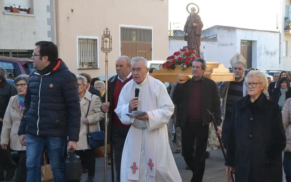 Celso Martín Santos en la última procesión de San Antón celebrada hasta la fecha