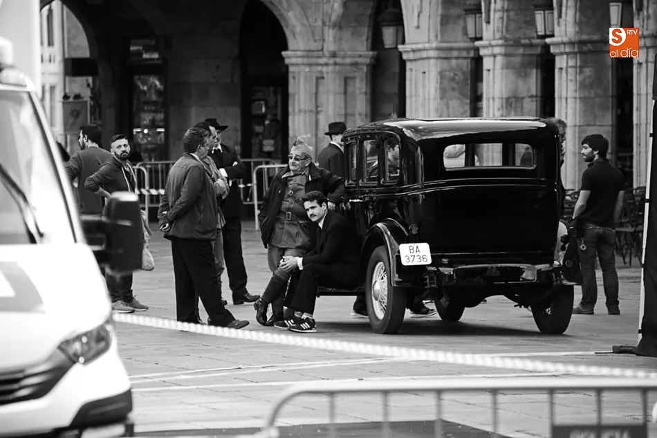 Foto 7 - Cortes del tr&aacute;nsito peatonal en la Plaza Mayor por el rodaje de Amen&aacute;bar