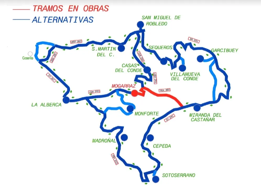 Foto 2 - La carretera entre Mogarraz y Miranda del Casta&ntilde;ar estar&aacute; cerrada del 4 al 30 junio por obras