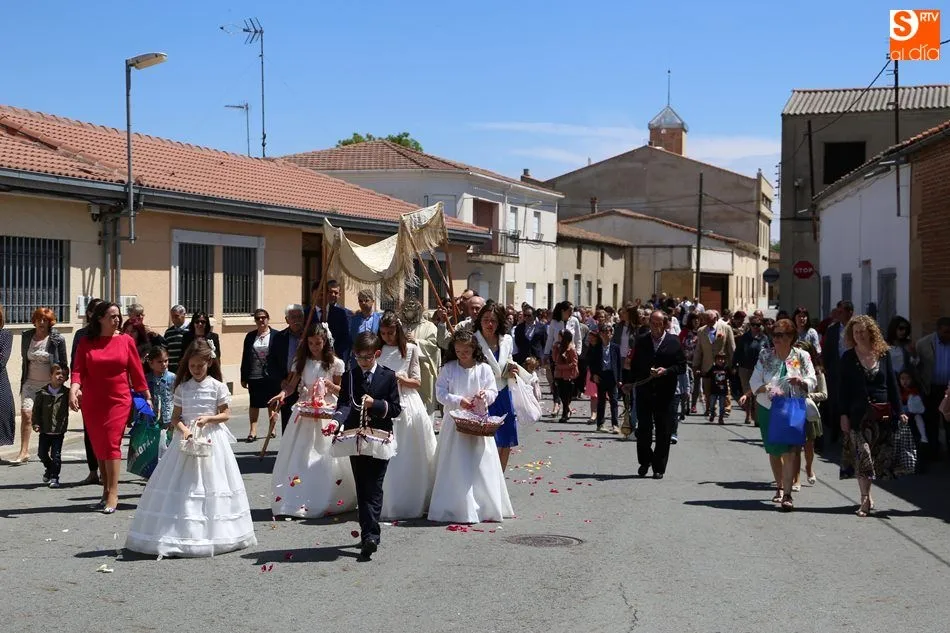 Foto 9 - Los vecinos de Babilafuente celebran la procesi&oacute;n del Corpus  