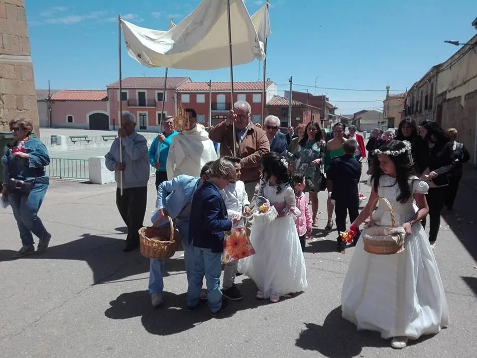 Foto 7 - La procesi&oacute;n del Corpus recorre Aldearrubia