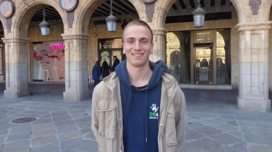 El estudiante belga de Traducción e Interpretación, Martín Labie no pensaba que “en Salamanca fuera posible mezclar tan bien cultura y vida estudiantil”.