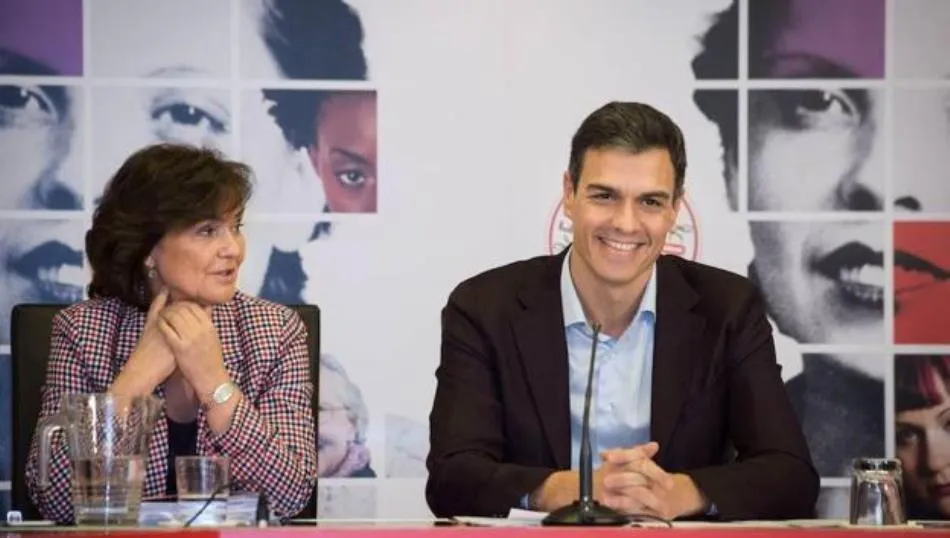 Carmen Calvo, junto a Pedro Sánchez, será la vicepresidenta del nuevo Gobierno