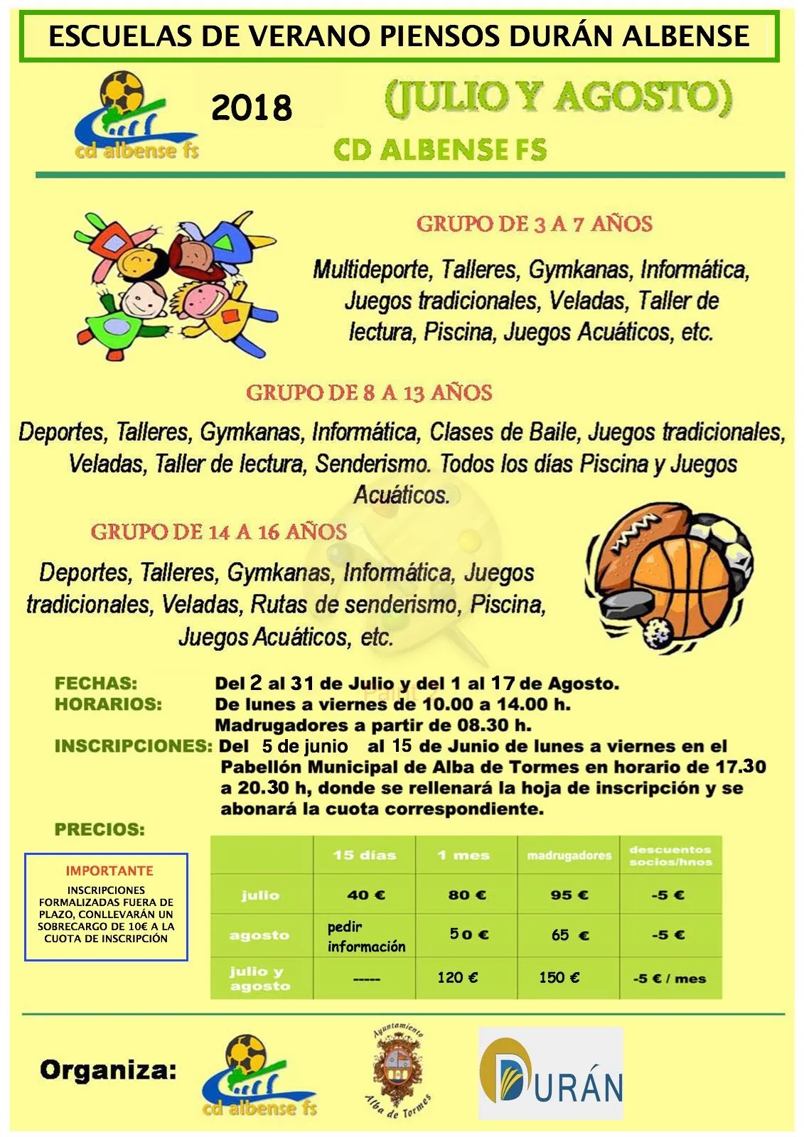 Foto 2 - El C.D. Albense lanza las inscripciones para sus escuelas de verano