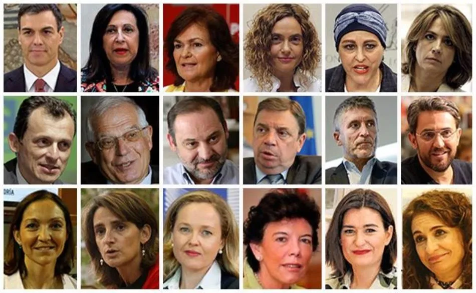 Gabinete conformado por Pedro Sánchez