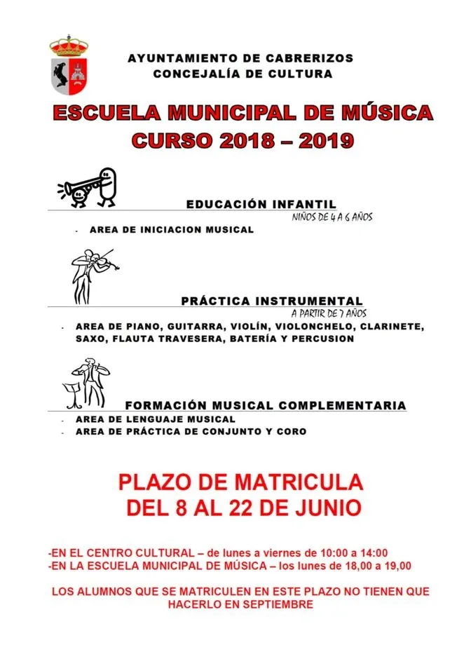 Foto 2 - La Escuela Municipal de M&uacute;sica abre el plazo de matr&iacute;cula