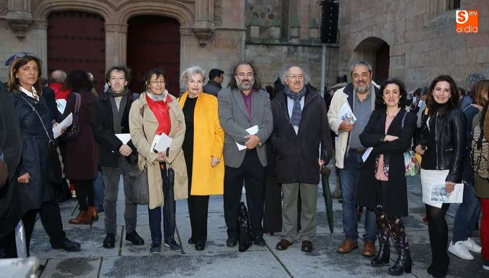 Los protagonistas, antes del acto. Fotos: Alberto Martín