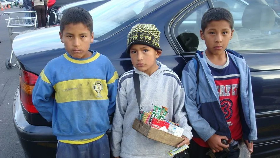 Niños trabajadores de la calle, Ecuador / Foto: Alencar