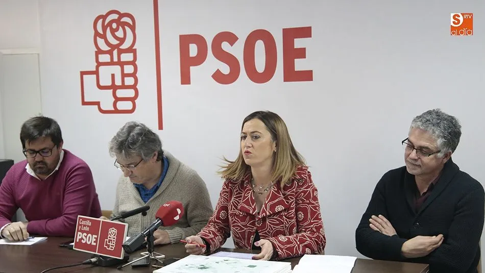 Virgina Barcones, en una visita a Salamanca, en la que pidió medidas contra la despoblación