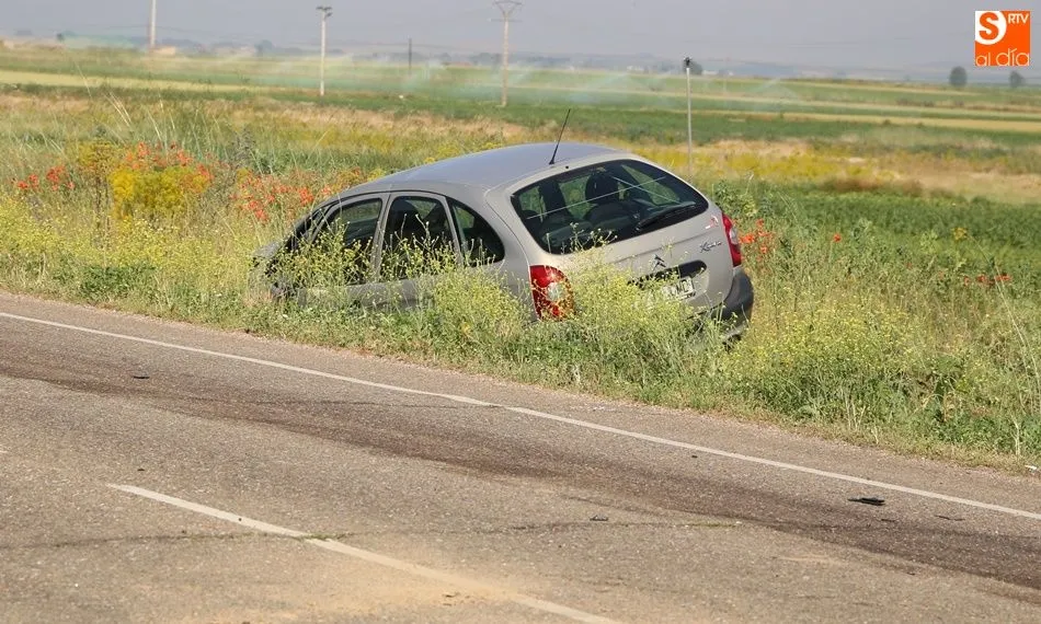 Foto 2 - Tres heridos en un accidente de circulaci&oacute;n&nbsp;entre Villoria y Babilafuente  