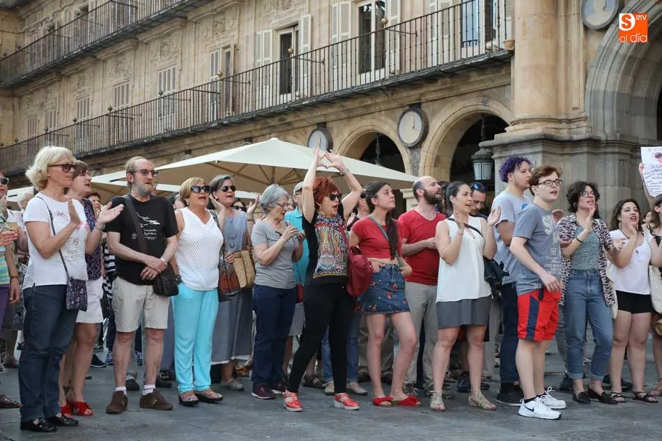 Foto 4 - Los salmantinos vuelven a salir a la calle para protestar por la puesta en libertad provisional de...