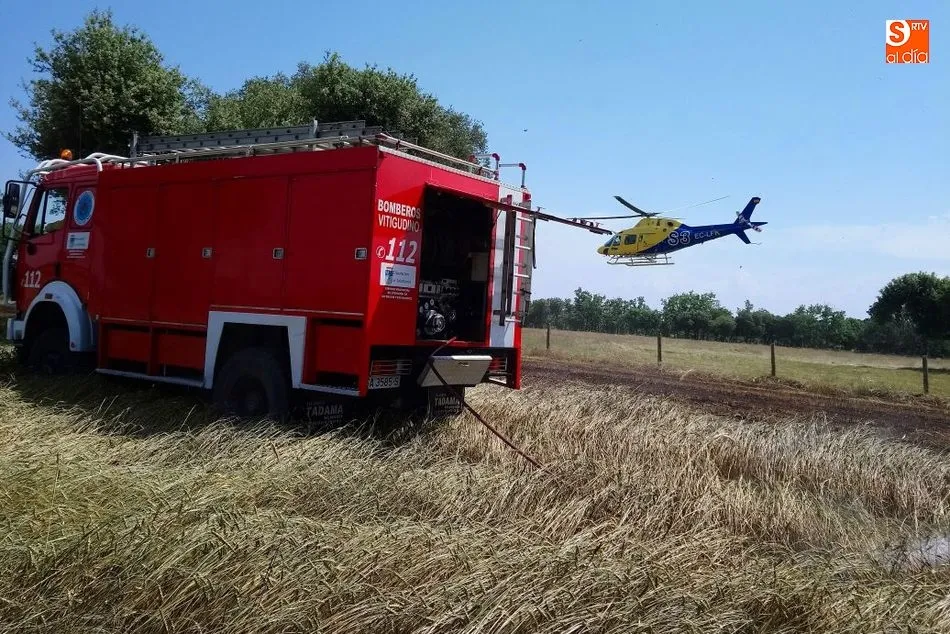 Foto 2 - Sofocado un incendio en la finca Hernandinos de Olmedo de Camaces  