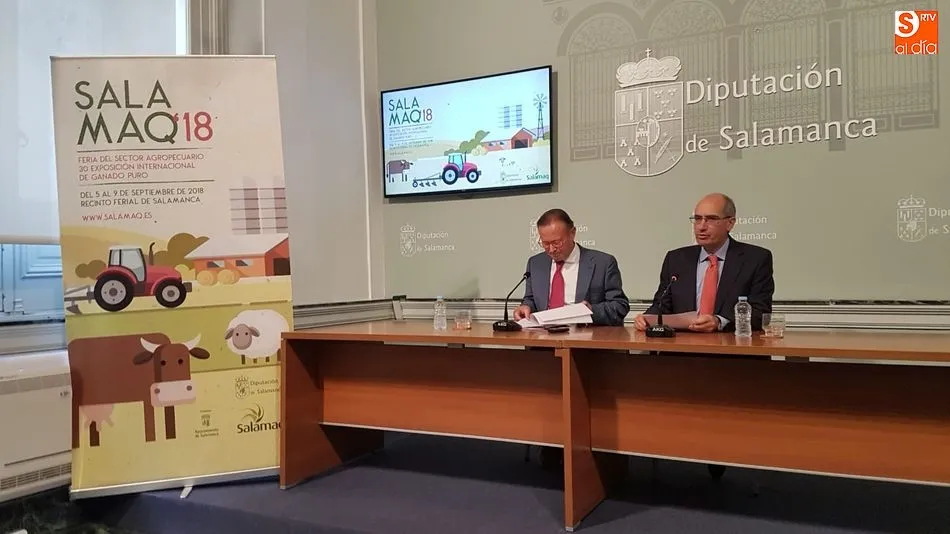 El presidente de la Diputación, Javier Iglesias, presenta la Feria junto al diputado del área, Román Hernández