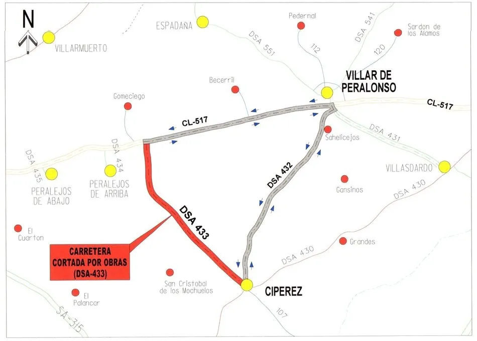 Foto 2 - La Diputaci&oacute;n comienza el lunes las obras de mejora de la carretera de Cip&eacute;rez  