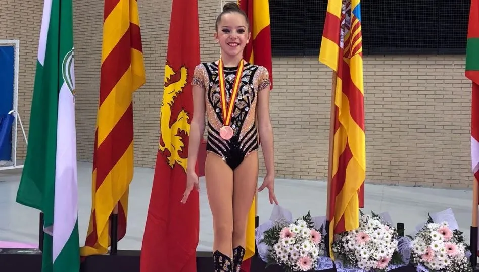La gimnasta Carla Yáñez fue la más destacada de las salmantinas en este Campeonato de España