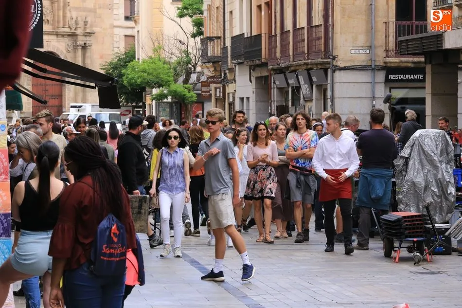 Foto 5 - El rodaje de una pel&iacute;cula alemana sorprende a los viandantes en el centro de la ciudad