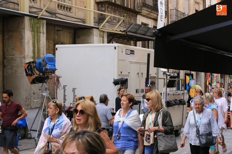Foto 4 - El rodaje de una pel&iacute;cula alemana sorprende a los viandantes en el centro de la ciudad