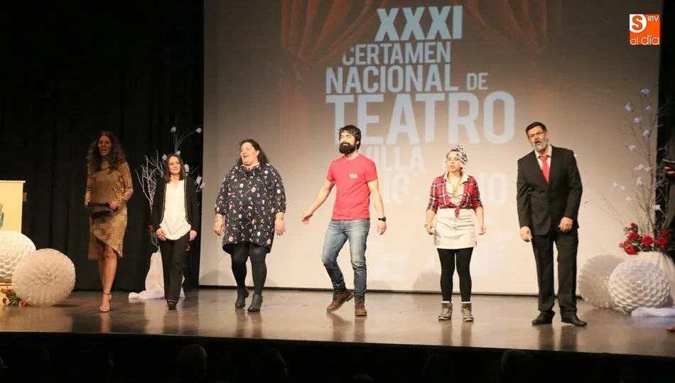 Vitiriteros en la clausura del Certamen de Teatro de Vitigudino el pasado mes de abril