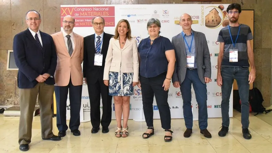 Organizadores del XV Congreso Nacional de Materiales y del I Iberian Meeting on Material Science. Foto USAL