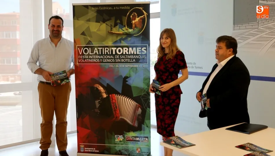 David Mingo, Mar Sancho y Miguel García en la presentación de Volatiritormes / CORRAL