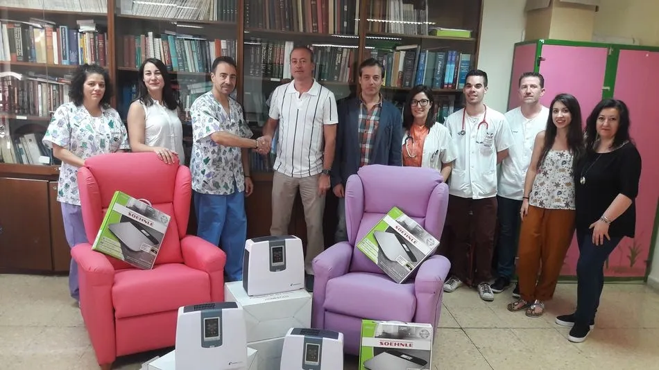 Acto de la donación de Pyfano en el Hospital Universitario de Salamanca.