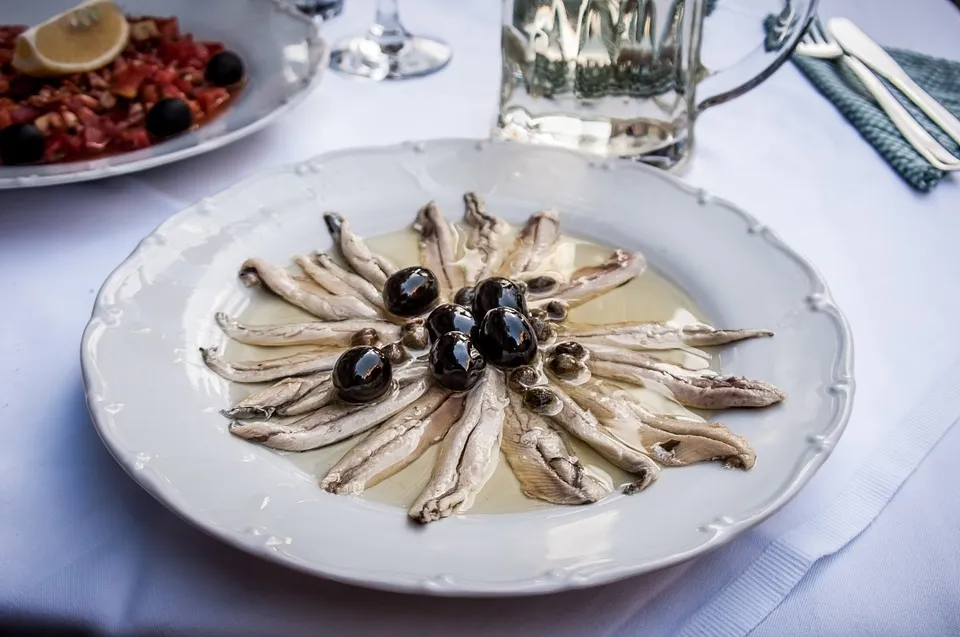 Plato de anchoas.