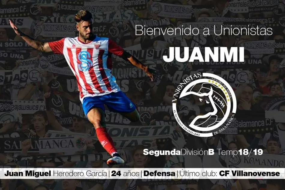 Juanmi Heredero, nueva incorporación del Unionistas CF.
