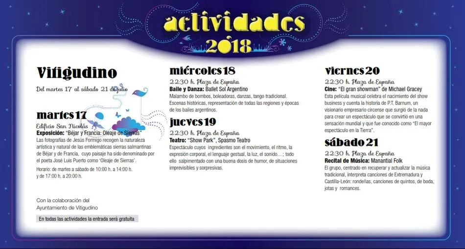 Foto 2 - Vuelven a Vitigudino las Noches de Cultura con m&uacute;sica, teatro, cine y danza  