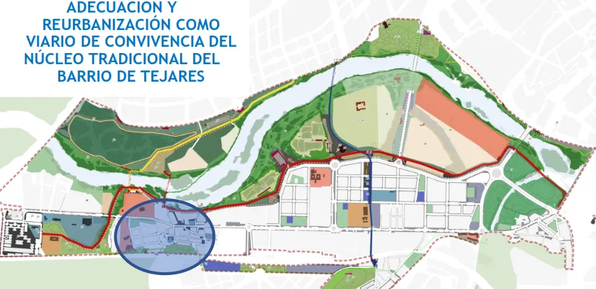 Plano del barrio de Tejares