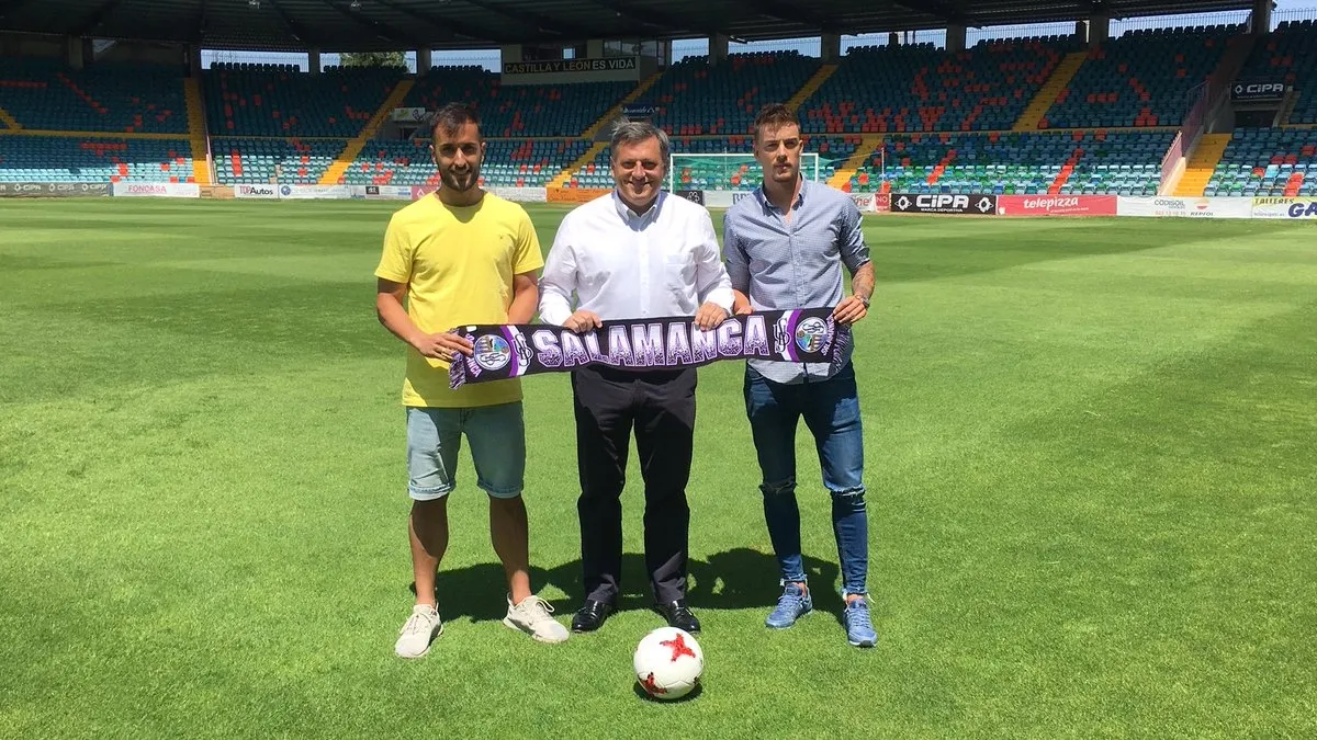 Foto 2 - To&ntilde;o V&aacute;zquez y Fran Morante aseguran &ldquo;trabajo y compromiso&rdquo; con el CF Salmantino