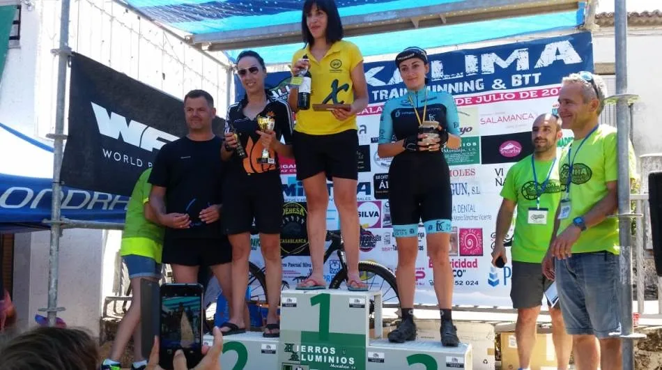 La guinaldesa Ainhoa Sánchez, 3ª en la prueba de BTT de la Xálima de El Payo  