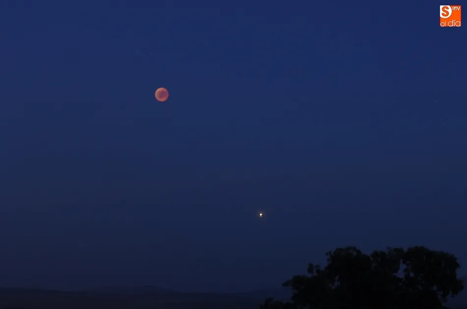 Foto 5 - Los mirobrigenses siguen con ciertas dificultades el hist&oacute;rico eclipse lunar  