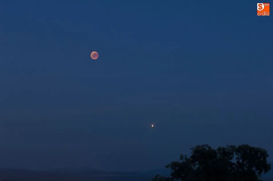 Foto 10 - Los mirobrigenses siguen con ciertas dificultades el hist&oacute;rico eclipse lunar  