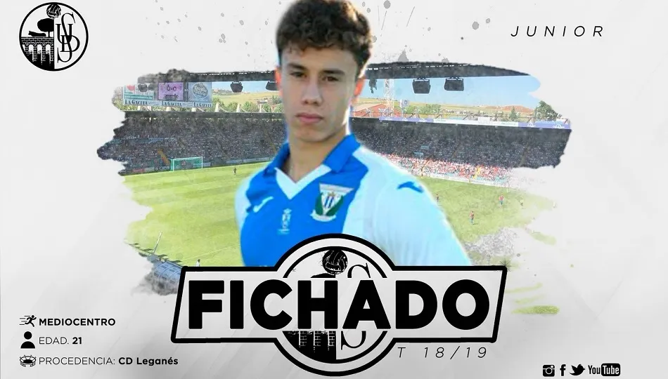 Imagen del anuncio del fichaje del jugador por parte del Salamanca UDS.