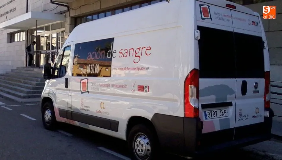 Desplazamiento de la Unidad Móvil para colectas de sangre