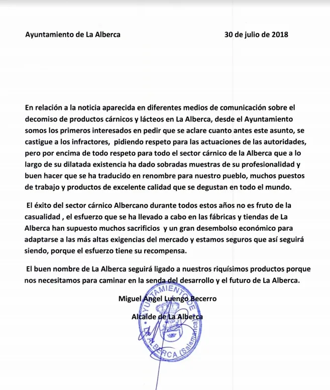 Foto 2 - El Ayuntamiento condena las malas pr&aacute;cticas en el sector c&aacute;rnico