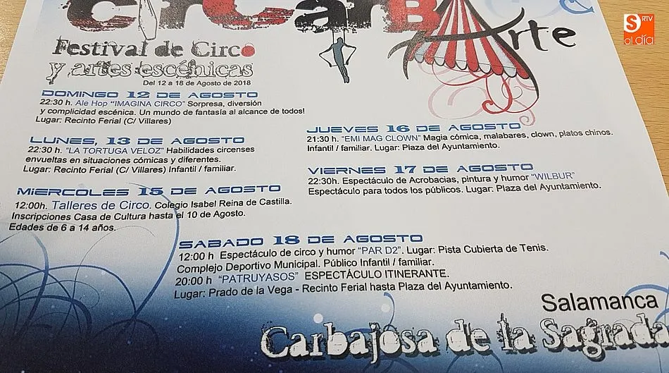 Foto 2 - El I Festival de Circo de Carbajosa contar&aacute; con siete espect&aacute;culos de cinco compa&ntilde;&iacute;as nacionales