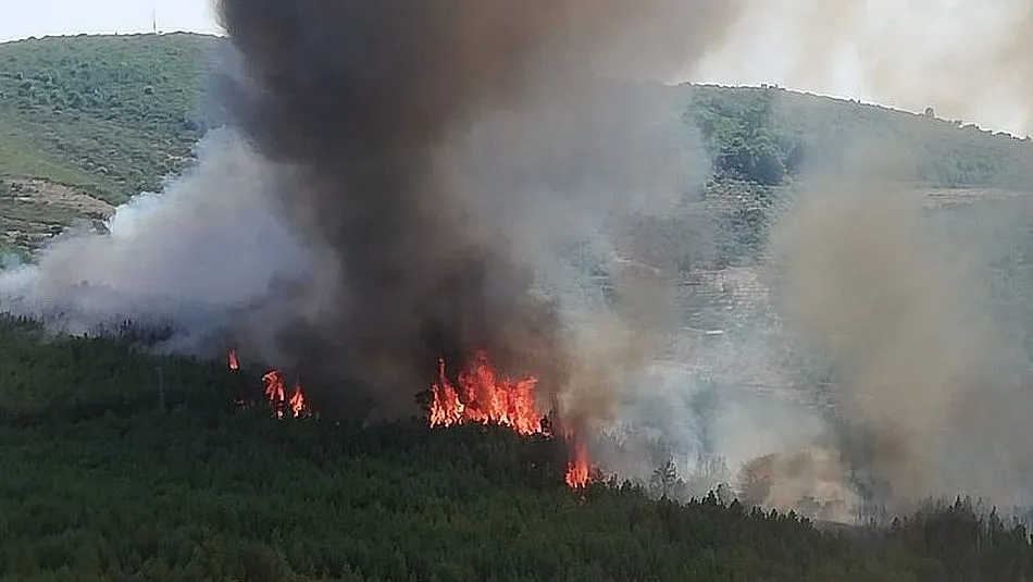 Las altas temperaturas complican la extinción del incendio en Pinofranqueado
