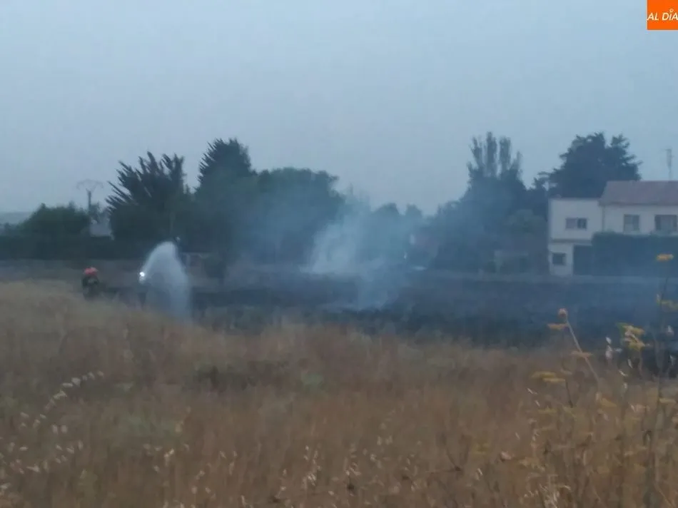 Foto 9 - Espectacular incendio al arder un veh&iacute;culo y traspasar el fuego a matorrales en la carretera de...