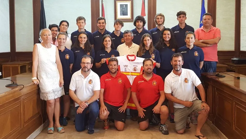 Recepción en el ayuntamiento de la Selección Española de Alpino en Línea